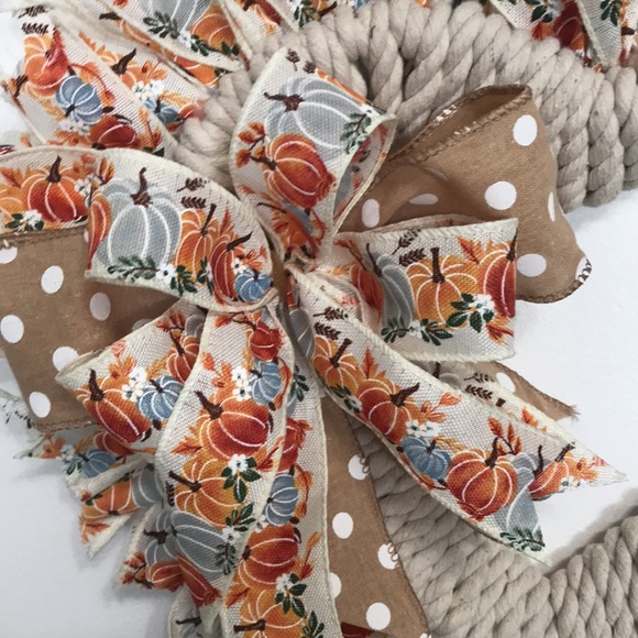 Hand Crafted Farmhouse Fall Heart Wreath - Picture 7 of 7